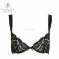 FDBL7112903 desi frau sexy foto hot sexy bogen knoten transparente spitze schwarz quater tasse frauen bh